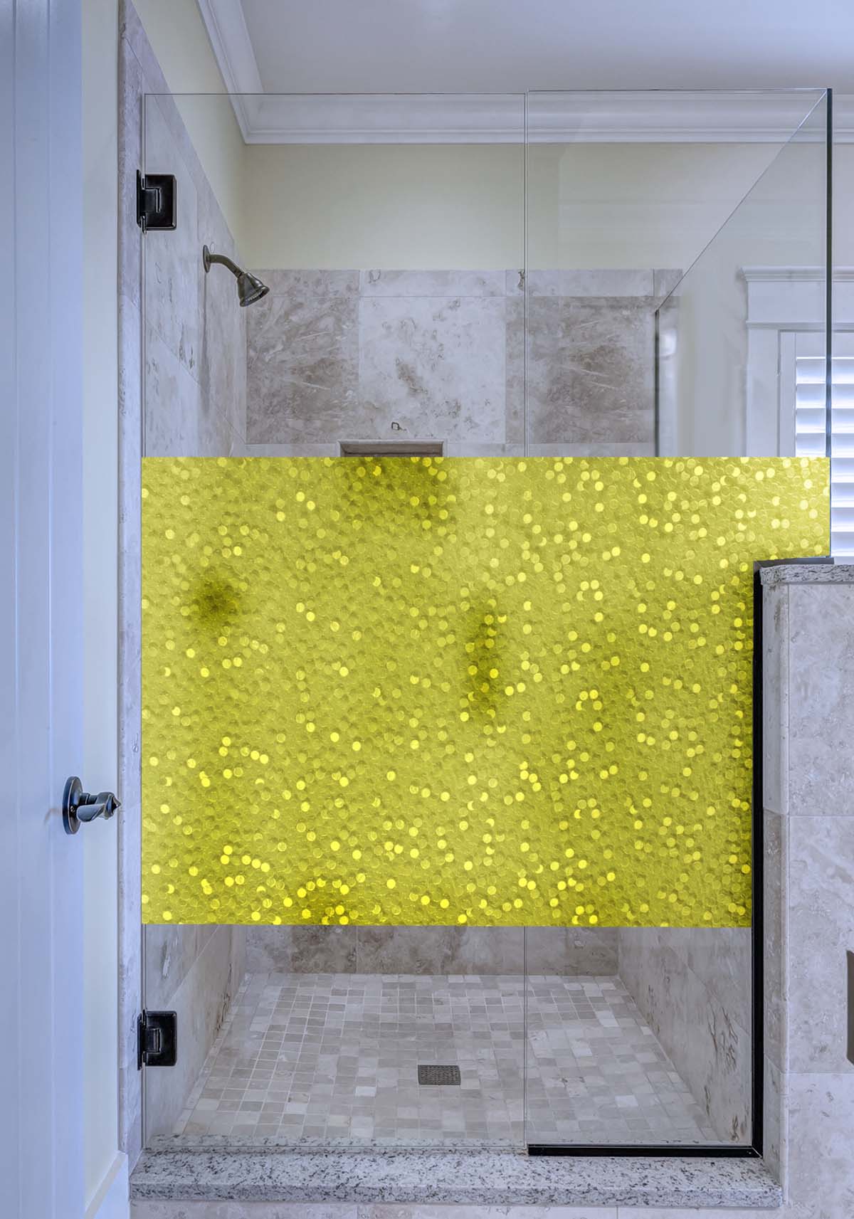 R087128 Yellow Cut Glass Bubbles