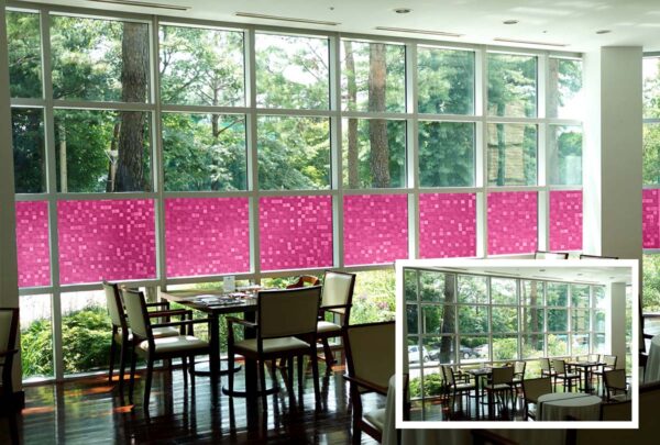 Cut Glass Mosaic Pink