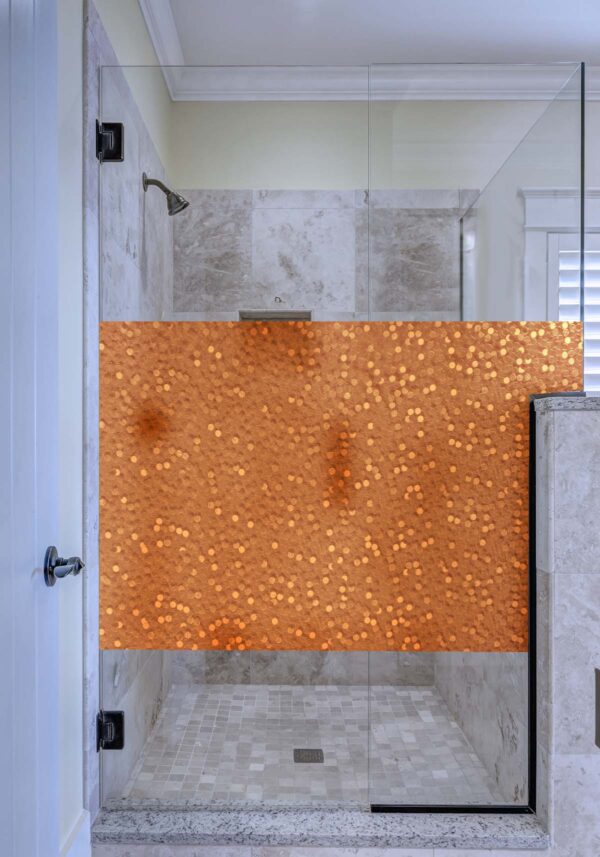 R087128 Burnt Orange Cut Glass Bubbles