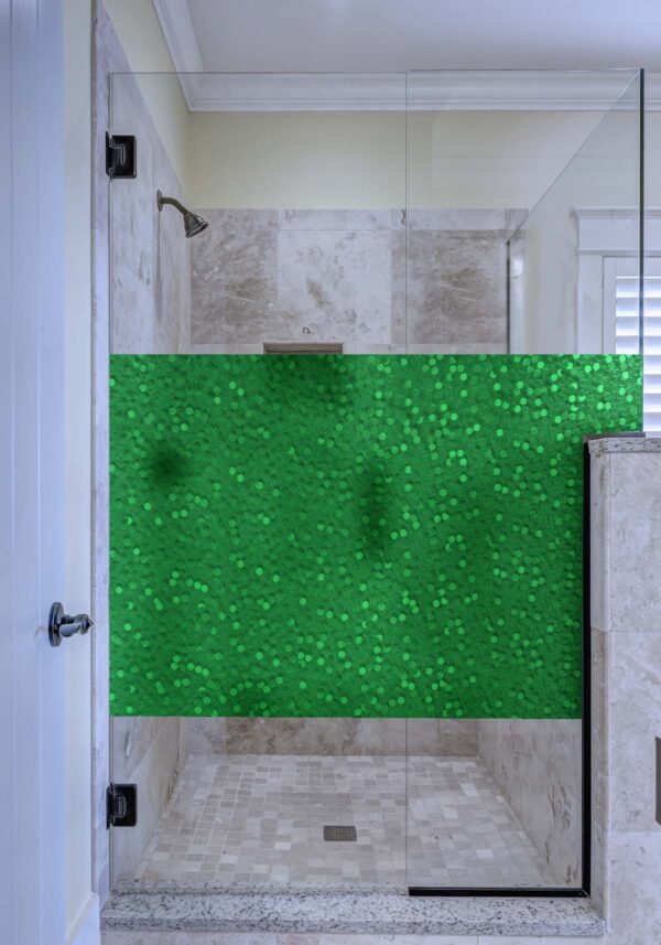 R087128 Hunter Green Cut Glass Bubbles