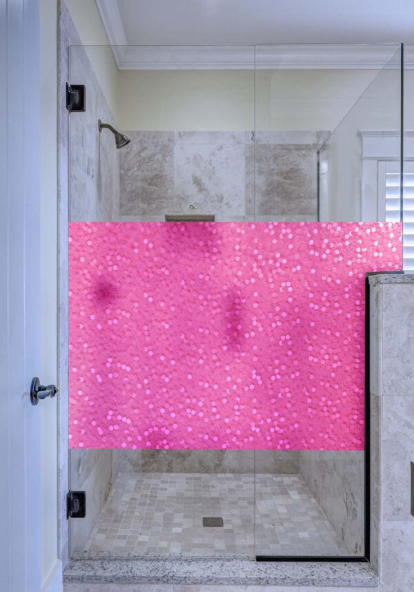R087128 Pink Cut Glass Bubbles